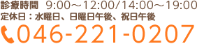 電話番号：046-221-0207